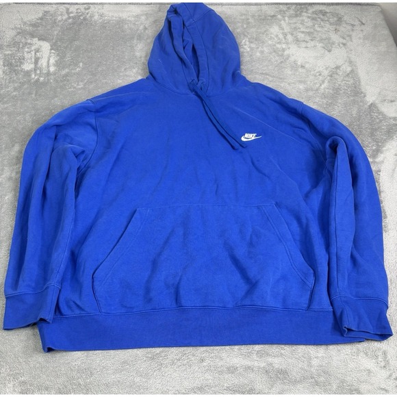 Nike Men's Sportswear Club Fleece Pullover Hoodie Size 2XL Blue - Picture 1 of 11